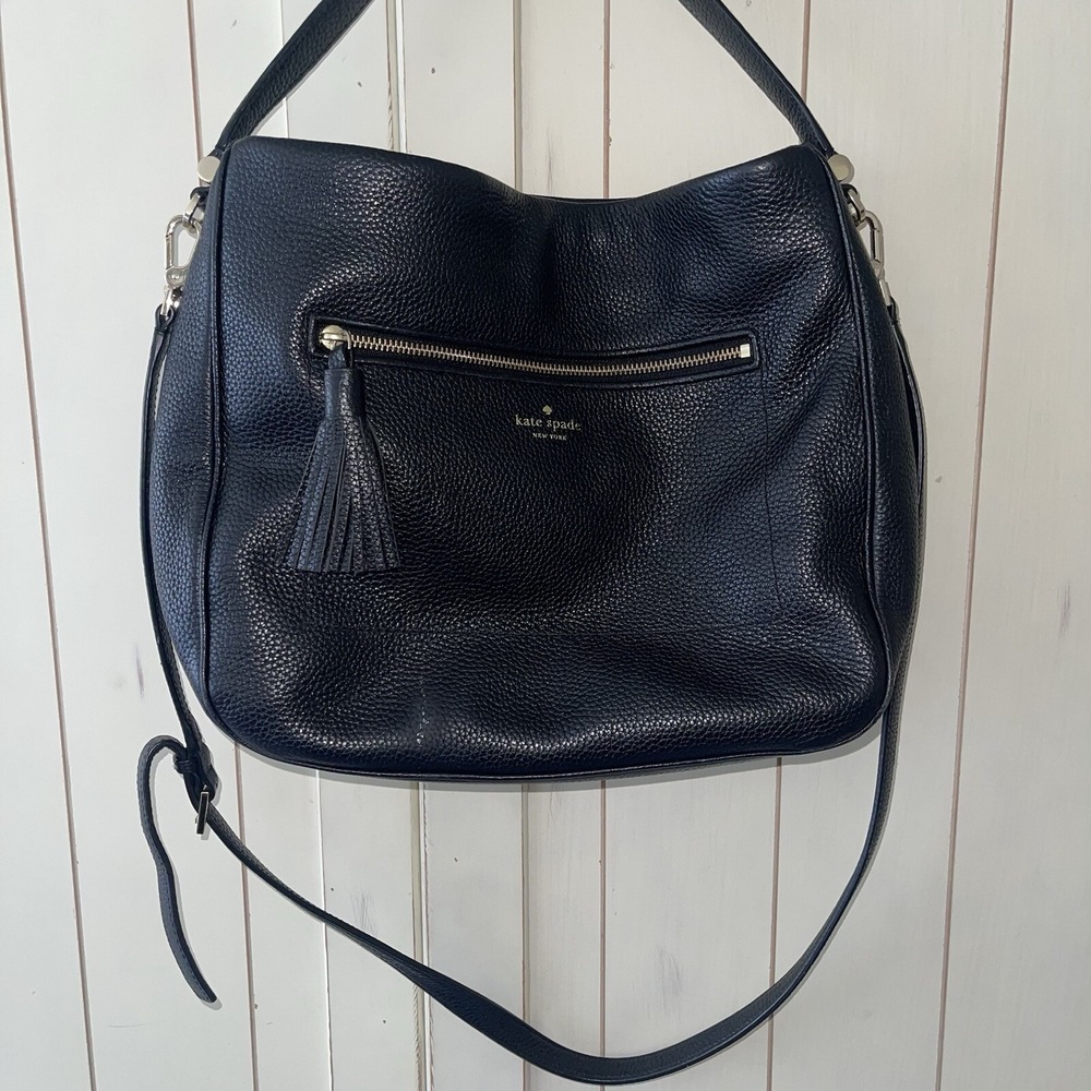 Kate Spade New York Black Michaela Chester Street Leather Hobo